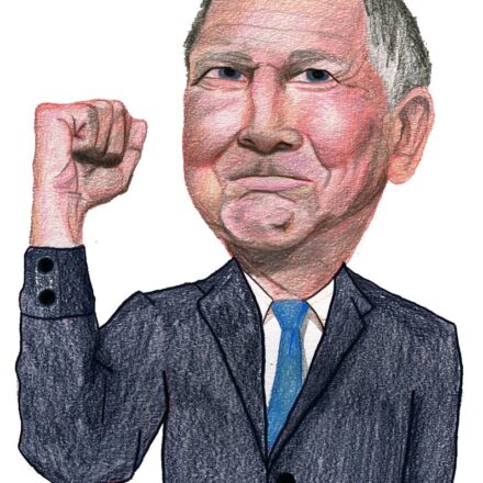 Caricature of John Kasich by Sophia Oldsman