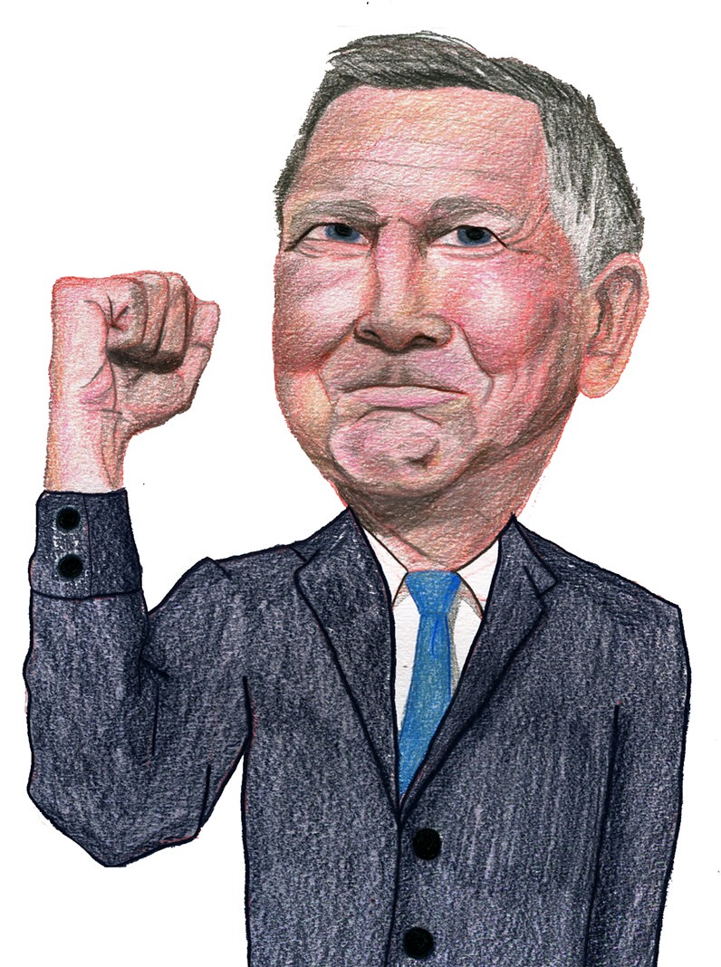 Caricature of John Kasich by Sophia Oldsman