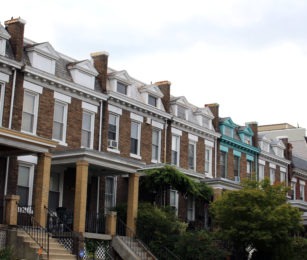 Traditional rowhouses in the Shaw neighborhood. Image Credit: Colette Shade.