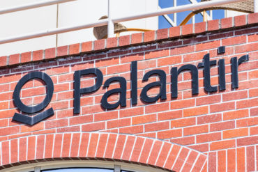 Palantir logo on building