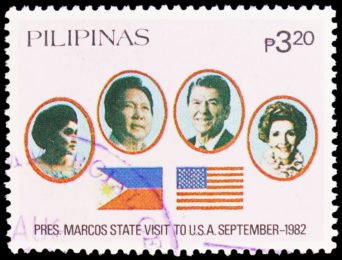Marcos and Reagan stamp