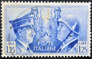 Hilter and Mussolini stamp