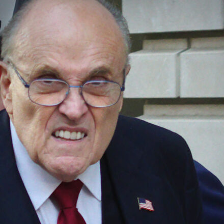 WASHINGTON, DC - December 15, 2023: Former New York mayor Rudy Giuliani leaves the courthouse after a jury awarded 2 former Atlanta poll workers $148 million for defamation. Photo by Philip Yabut, Shutterstock