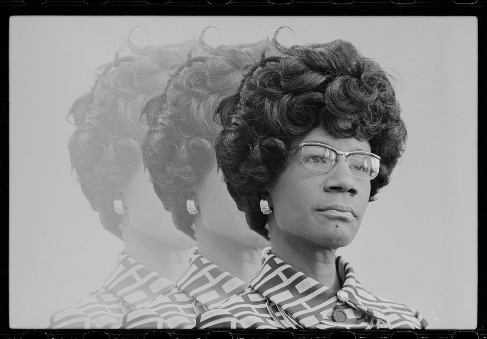 Congresswoman Shirley Chisholm announcing her candidacy for the presidential nomination