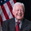 Former President Jimmy Carter shown during a Google Hangout session held during the LBJ Presidential Library Civil Rights Summit on Tuesday, April 8, 2014, in Austin, Texas. By Lauren Gerson