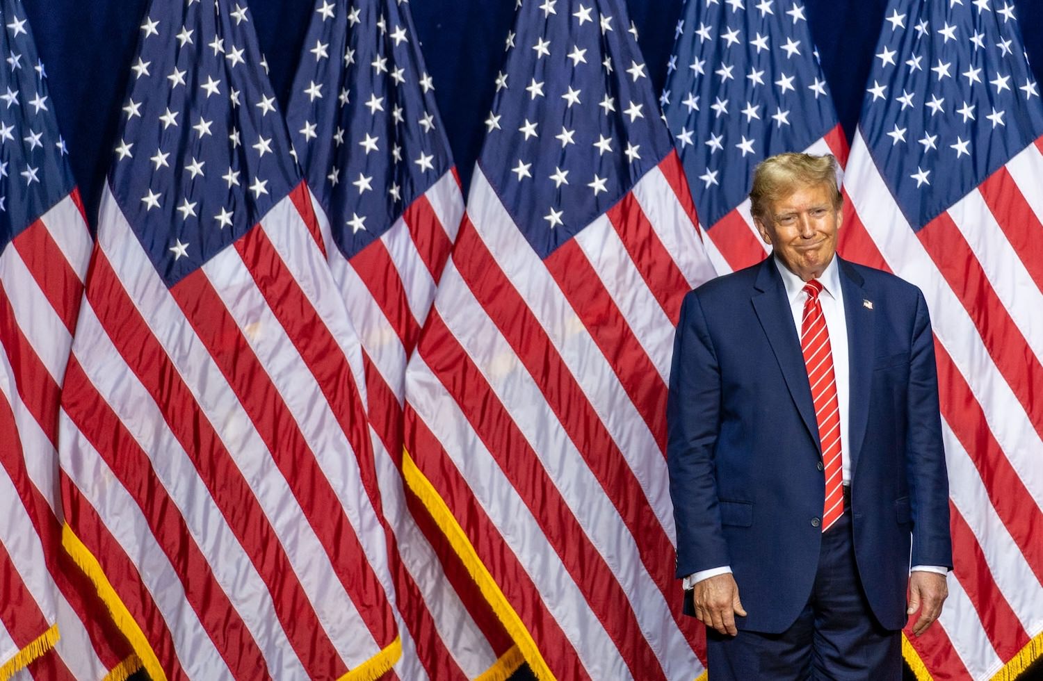 Rome, Georgia, USA. March 9, 2024. Donald Trump, 2024 presidential candidate, at a campaign rally in Rome, Georgia, USA.