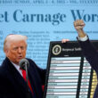Howard Lutnick, Donald Trump, Peter Navarro — architects of Trump's Armageddon. (A2 Illustration + WSJ)