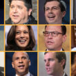 Photo collage of Andy Beshear, Cory Booker, Pete Buttigieg, Rahn Emanuel, Kamala Harris, Wes Moore, Chris Murphy, Gavin Newsom, Alexandria Ocasio-Cortez, JB Pritzger, Josh Shapiro, Gretchen Whitmer