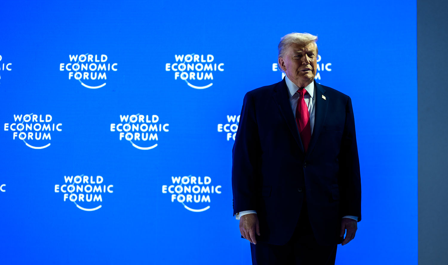 trump-davos-2026 President Donald Trump delivers remarks at the World Economic Forum in Davos, Switzerland on Wednesday, January 21, 2026, at the Davos Congress Center. (Official White House Photo by Daniel Torok)
