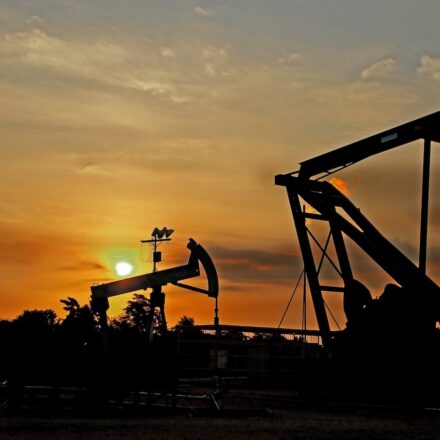 An Pump oil are seen at dawn in oil field in Venezuela. Photo By: Jose Bula.